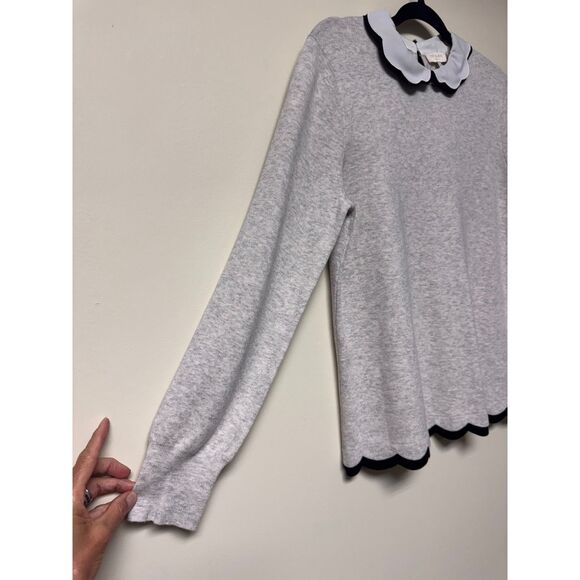 TED BAKER LONDON Lheo Jumper Scalloped Layered Sweater, Sz 3 (US 8) - Picture 6 of 11